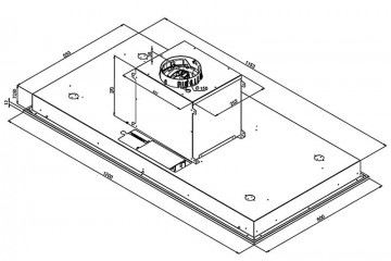 Plafond afzuigkap carina tek 120 0