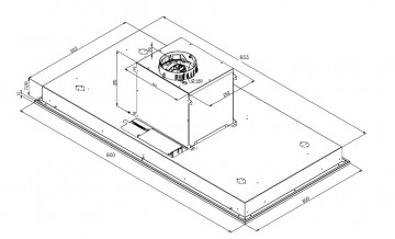 Plafond afzuigkap carina tek 90 0